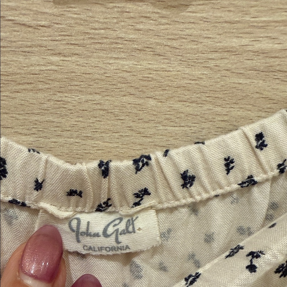Brandy Melville J galt White Maxi Skirt with Black Dots - Picture 3 of 8